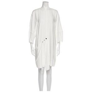 Tibi Asymmetrical Flap Front Flap Dress white sz 4